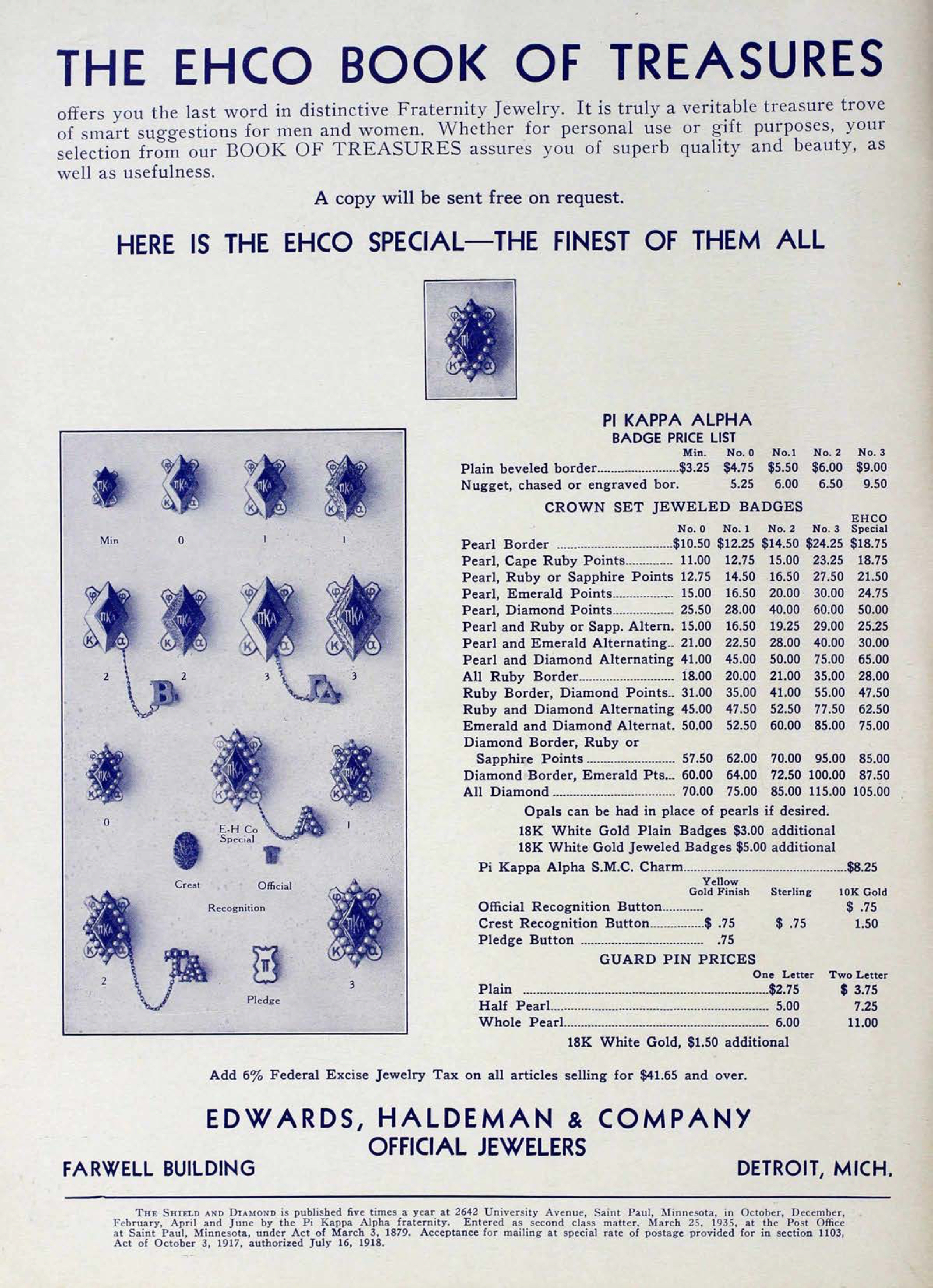 Edwards, Haldeman & Company Advertisement, June 1936